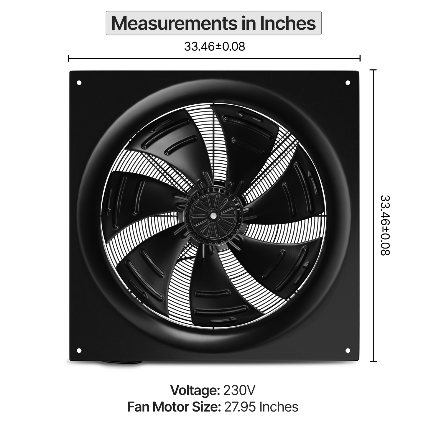 Condenser Fan Motor & Assembly - Aftermarket Replacement Addison Part No. 0515P-0784 -710mm/230V -460V