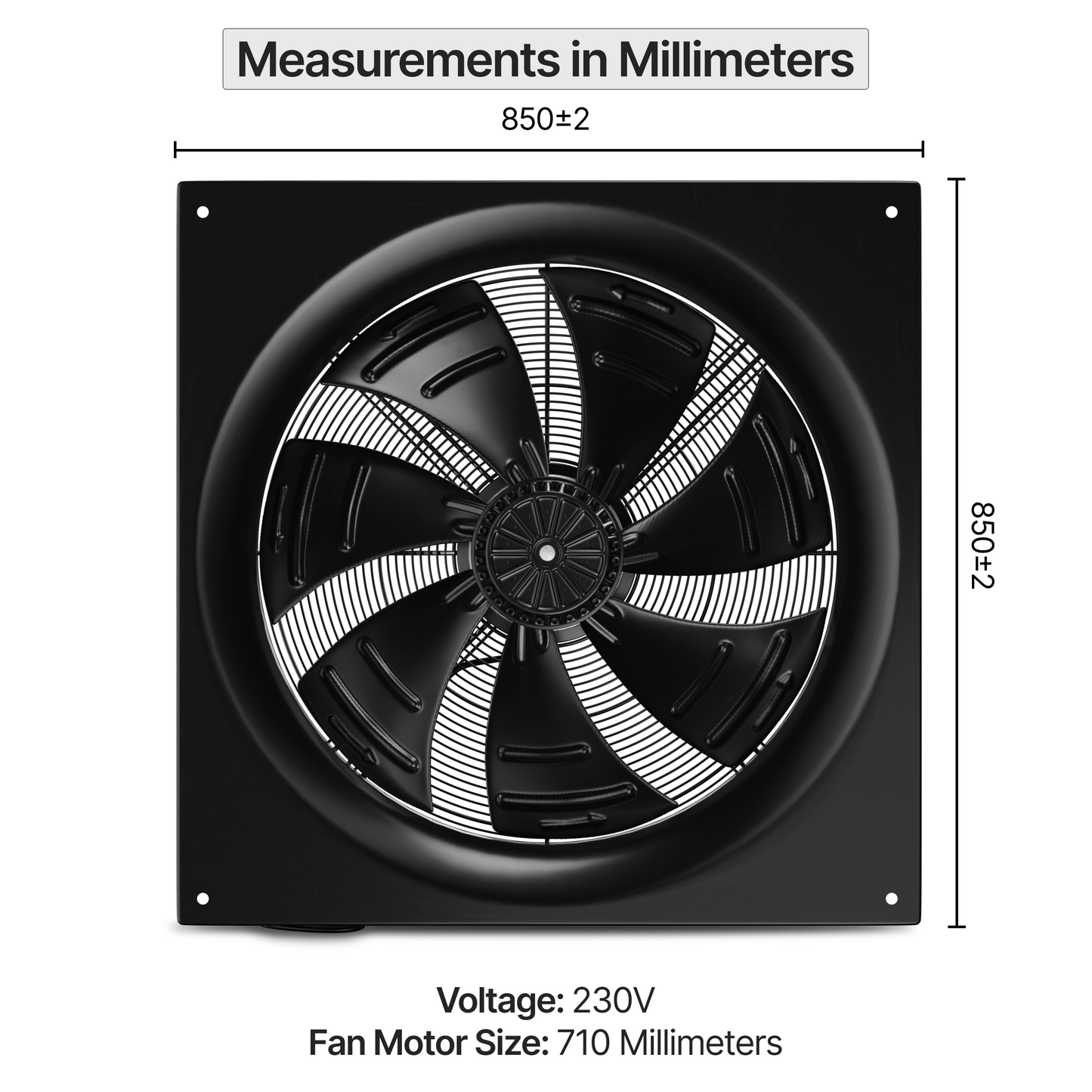 Condenser Fan Motor & Assembly - Aftermarket Replacement Addison Part No. 0515P-0784 -710mm/230V -460V