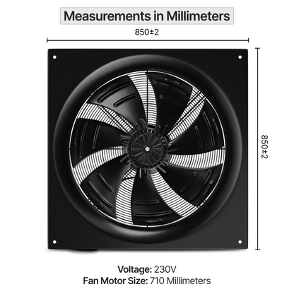 Condenser Fan Motor & Assembly - Aftermarket Replacement Addison Part No. 0515P-0784 -710mm/230V -460V