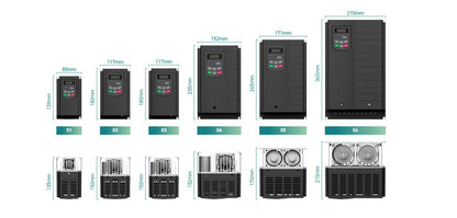 VFD E2000-0185T2C3 - 240V / 25 HP / Nema 1 C1 / 3 in 3 out / 18.5 KW